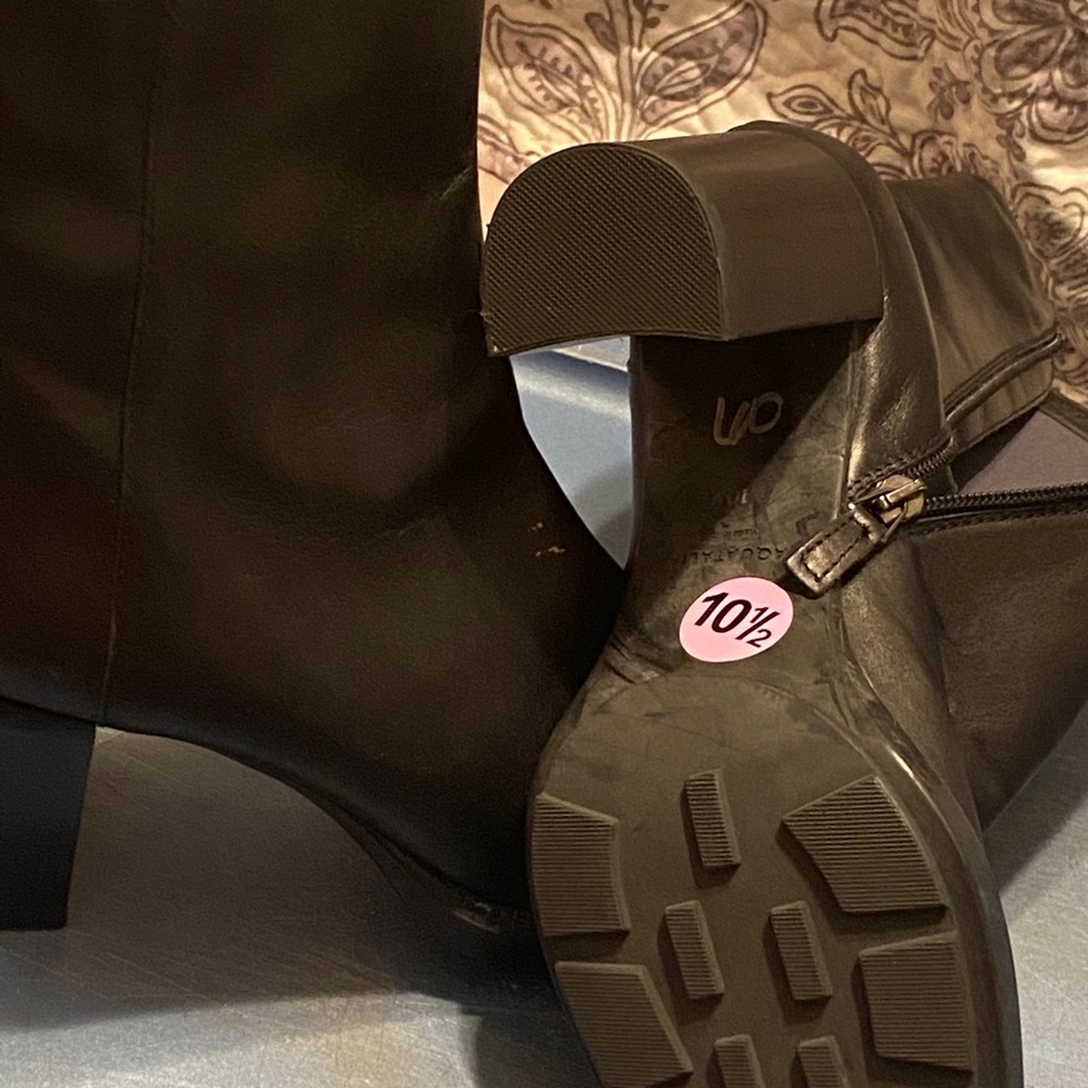 High heel-combat dress boots. NWB